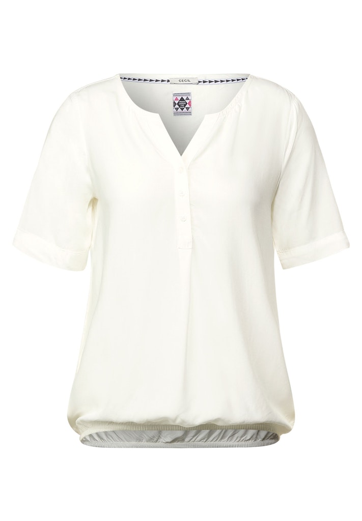 Bluse mit Gummizug im Saum