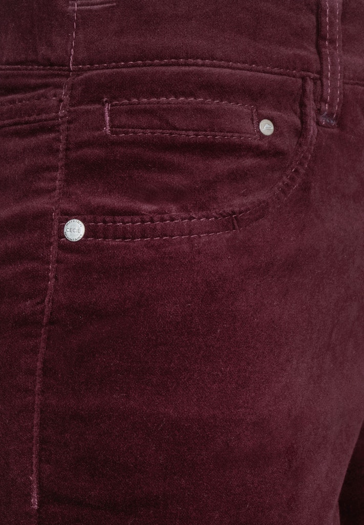 Samt Slim Fit Hose Inch 30