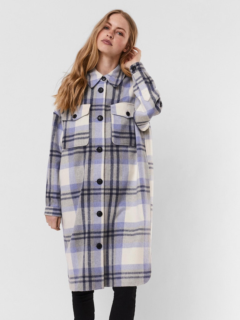 VMNELLY CHECK LONG COAT NOOS