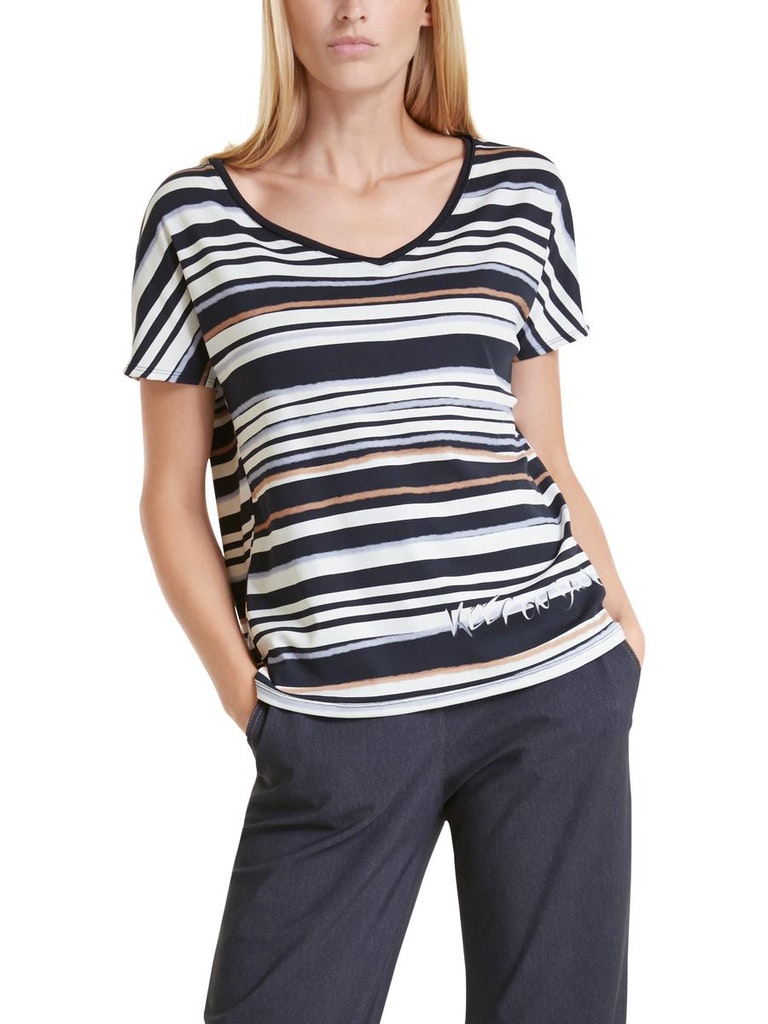 Gestreiftes T-Shirt aus Baumwolle