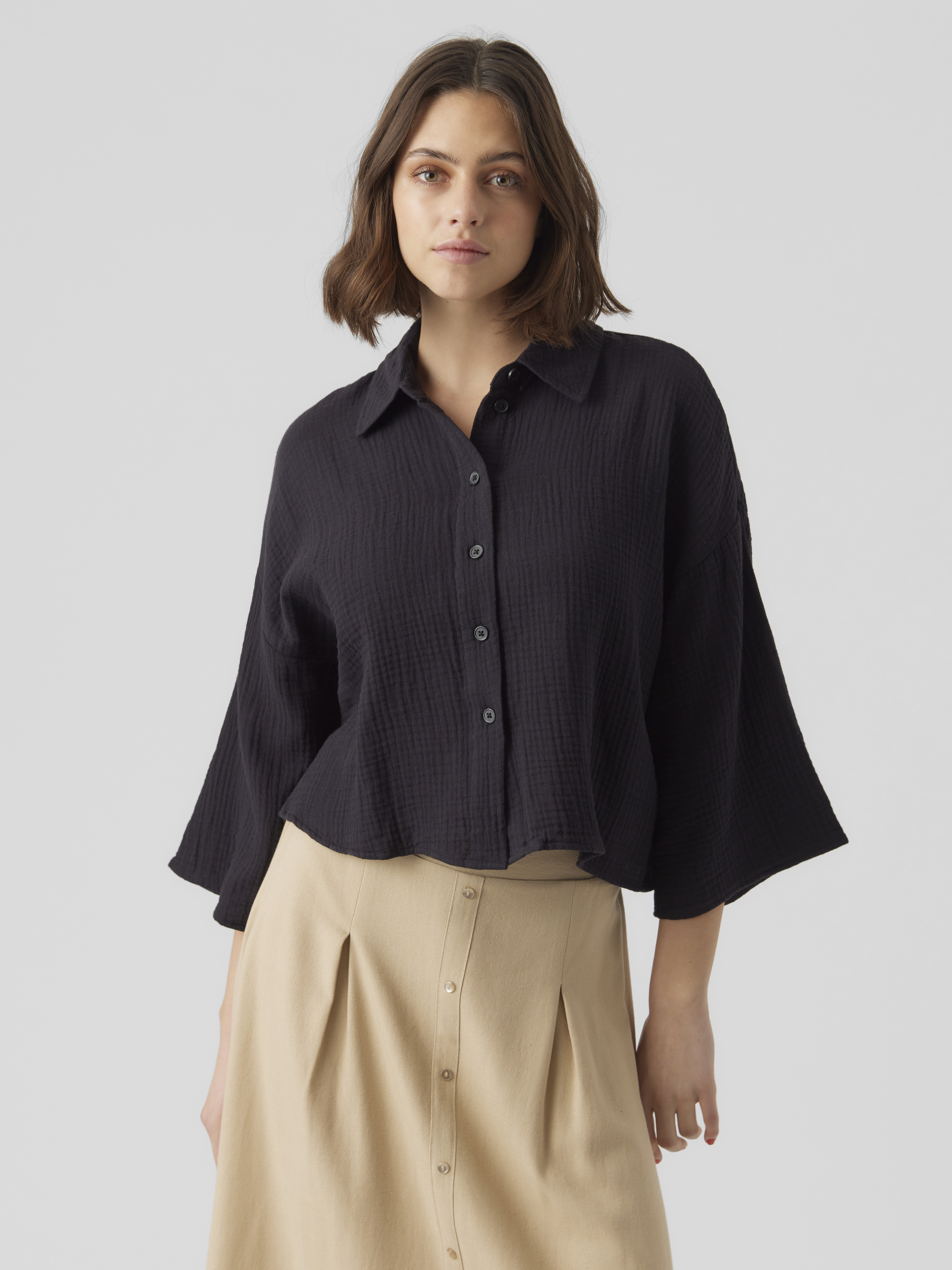 VMNATALI CROP SHIRT WVN GA NOOS