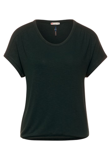 Shirt mit gerafften Schulter