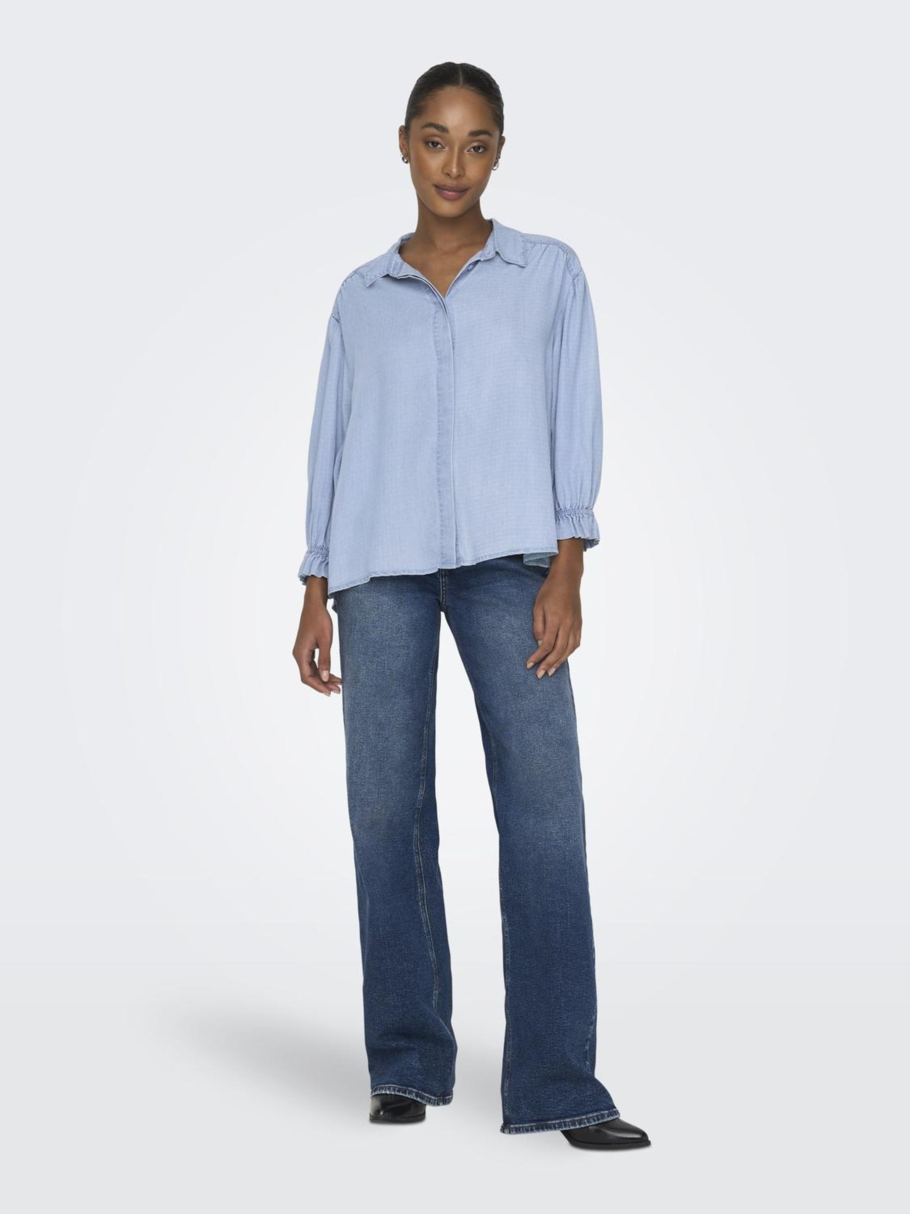 ONLCAMDEN 3/4 SL DOT DNM SHIRT QYT
