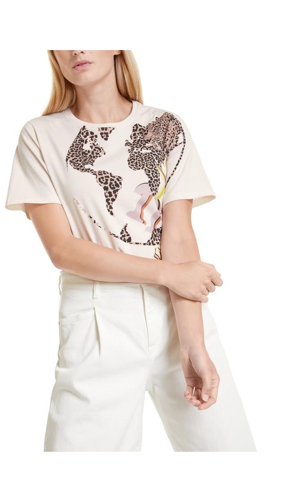 T-Shirt mit Leo-Print „Rethink Together“