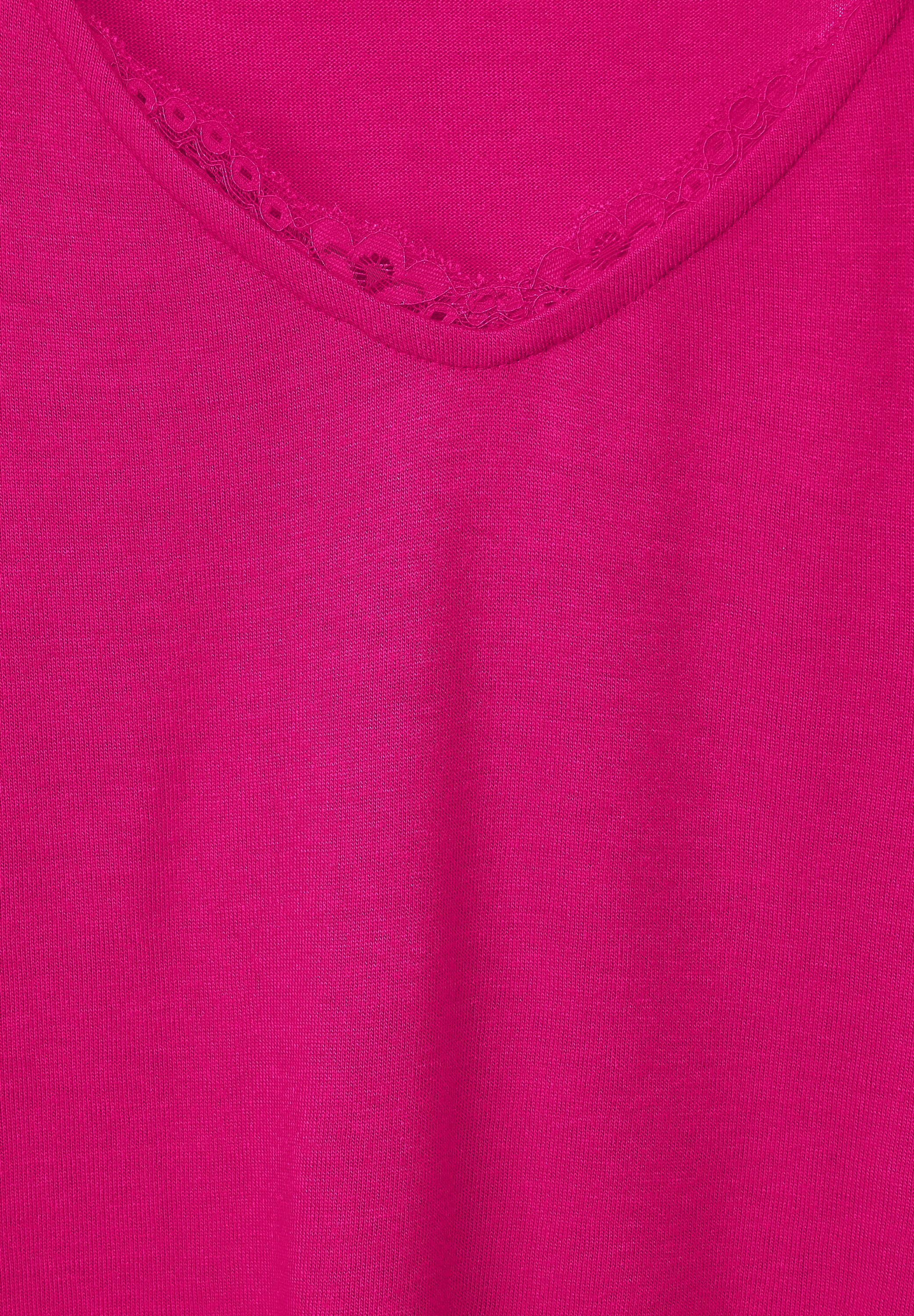 V-Neck Shirt mit Spitze