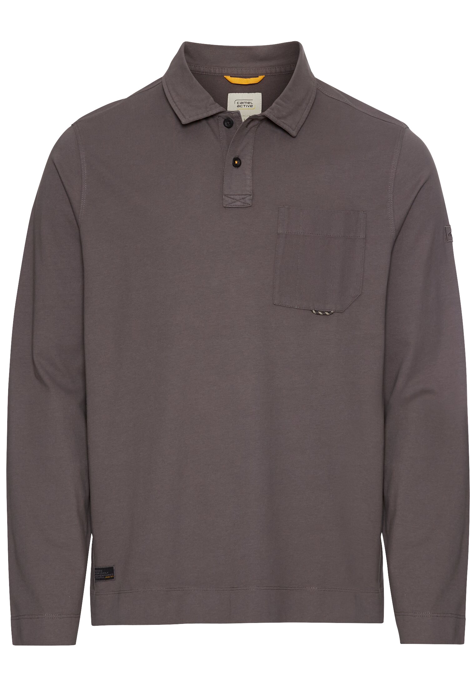 Langarm Poloshirt aus reiner Baumwolle