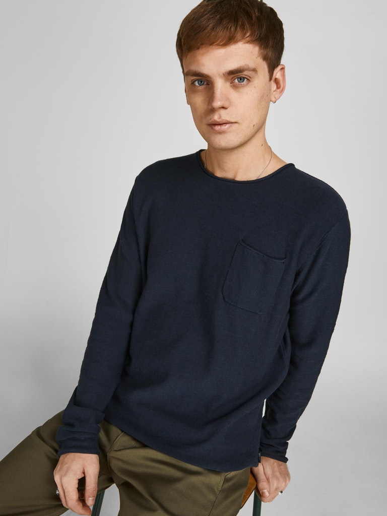 JJEGEORGE KNIT LINEN CREW NECK