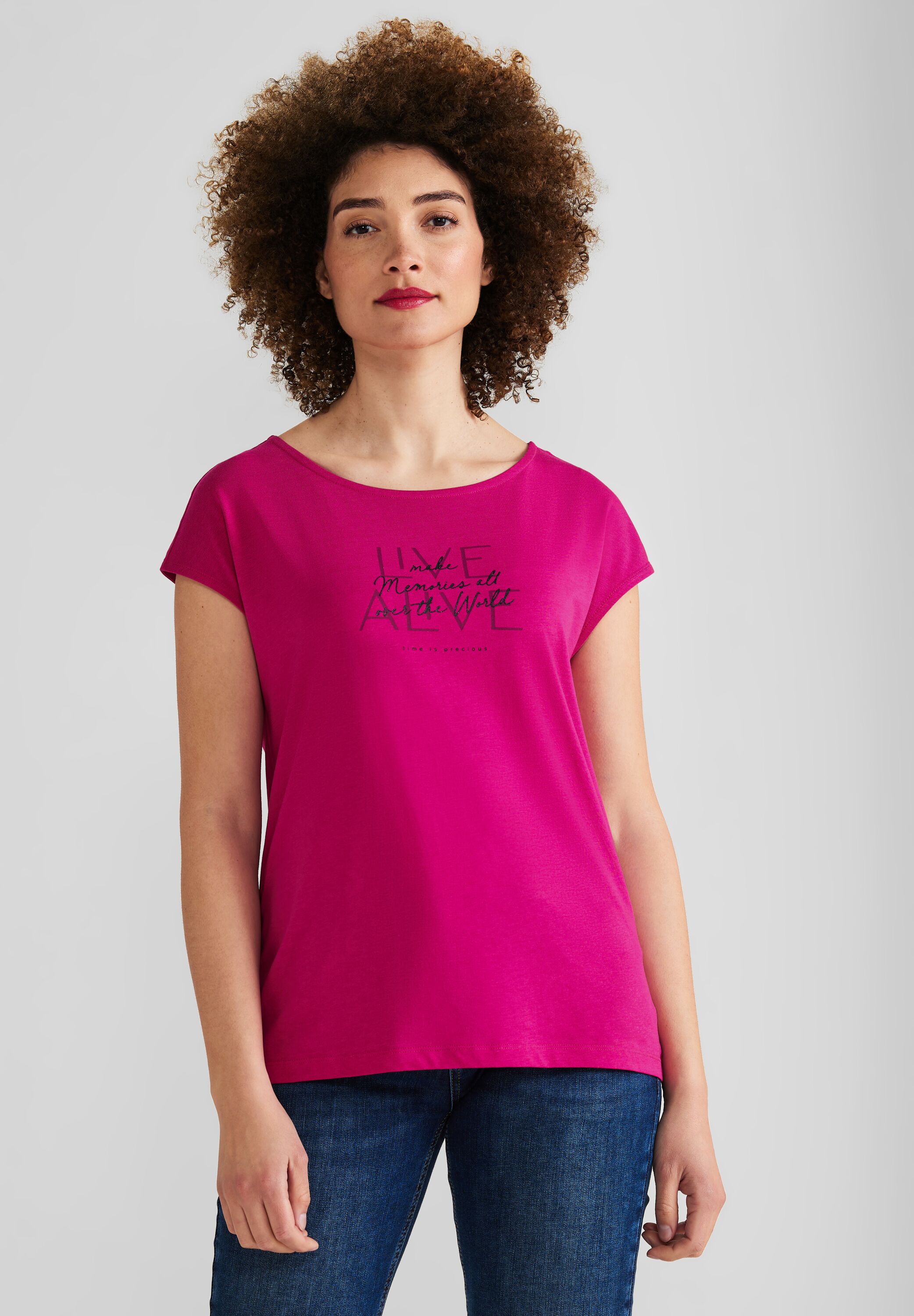 Basic T-Shirt mit Wording