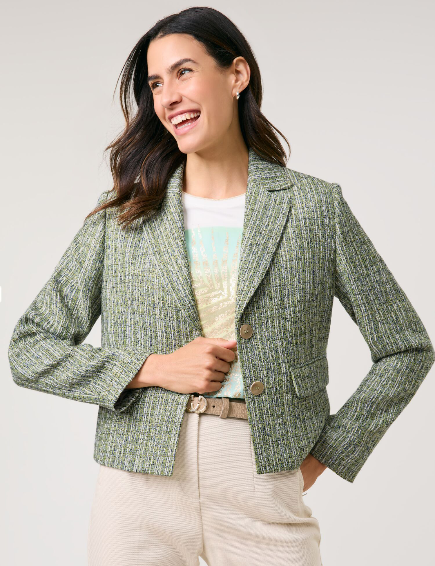 Blazerjacke in Bouclé-Optik