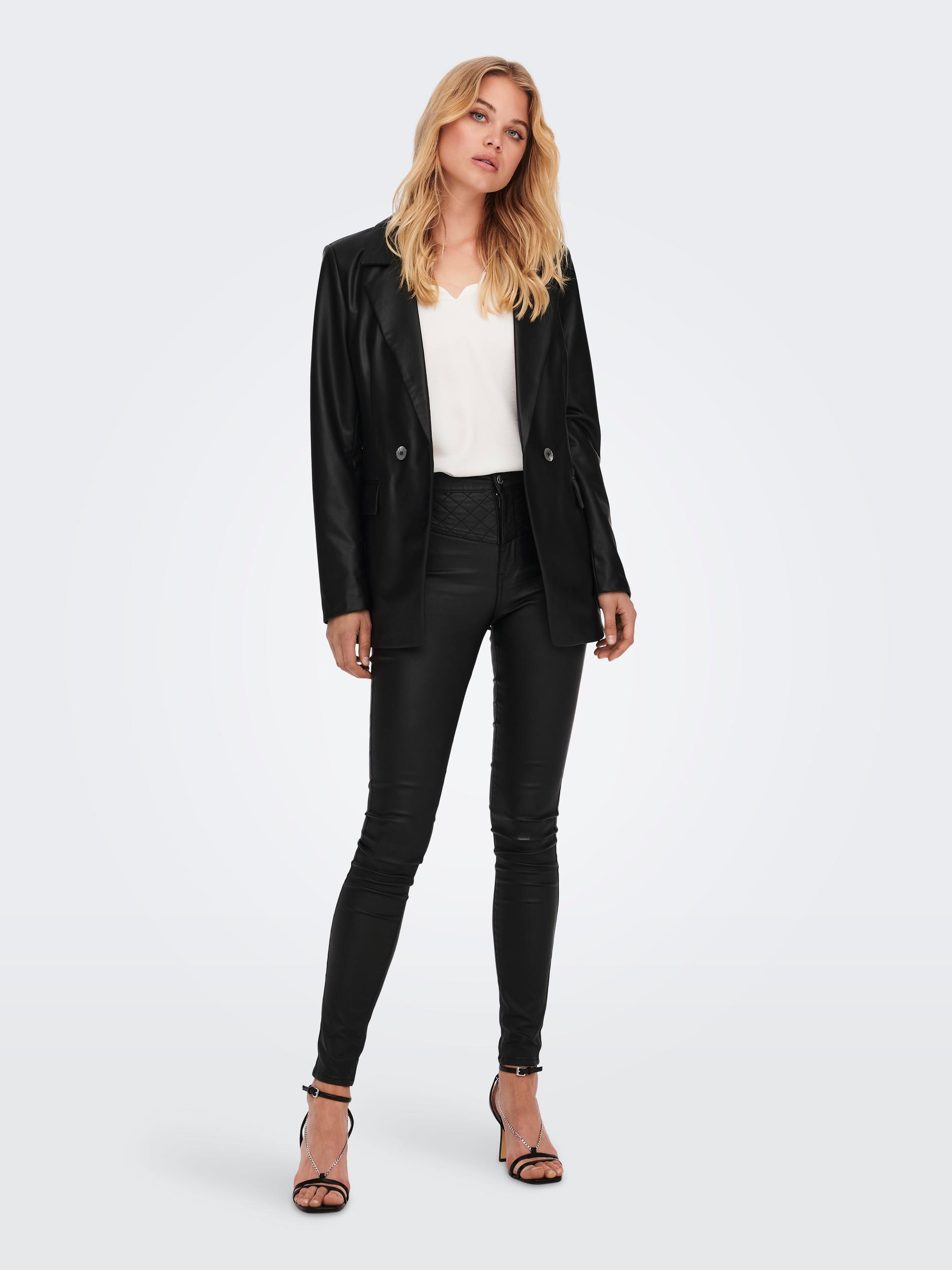 ONLPAPAYA FAUX LEATHER FIT BLAZER OTW