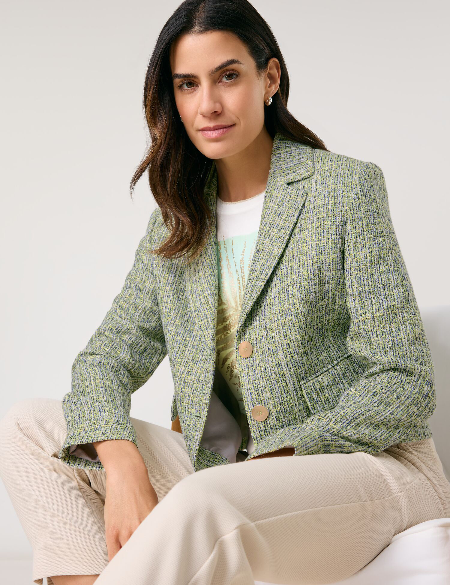 Blazerjacke in Bouclé-Optik