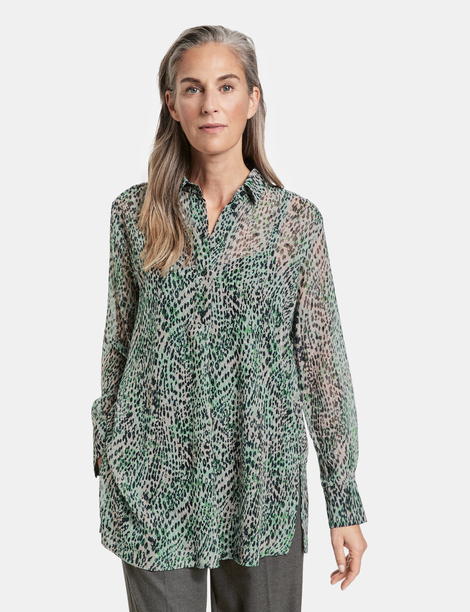 Semitransparente Longbluse
