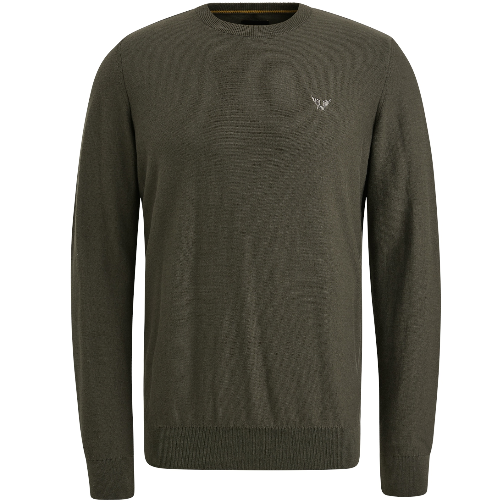 R-neck cotton knit