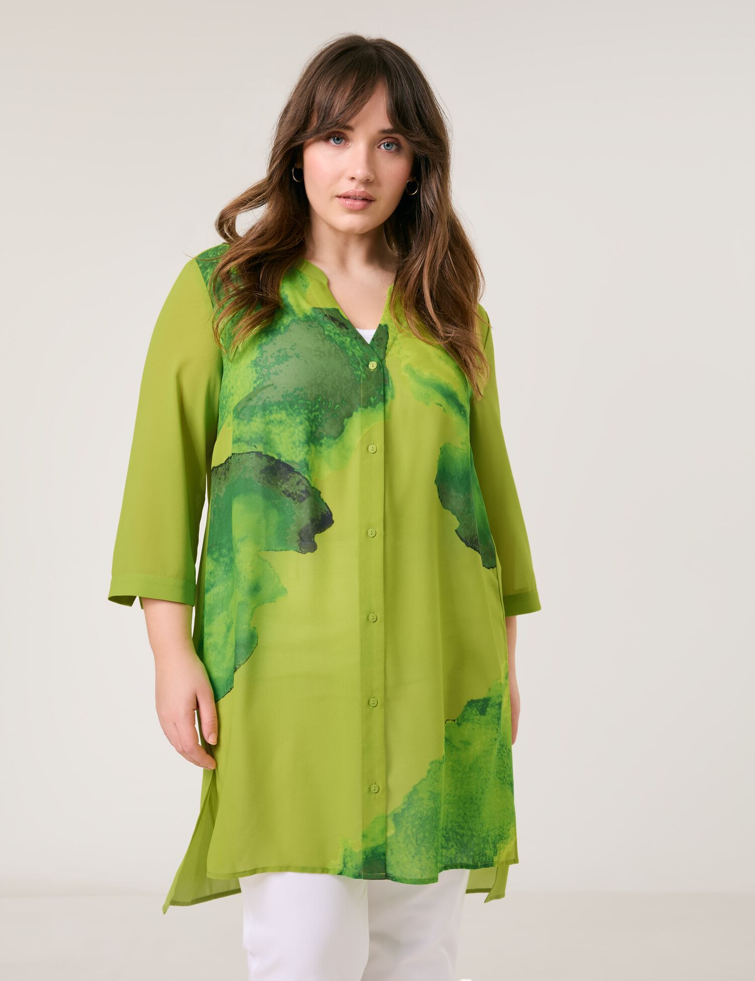 Longbluse mit 3/4 Arm