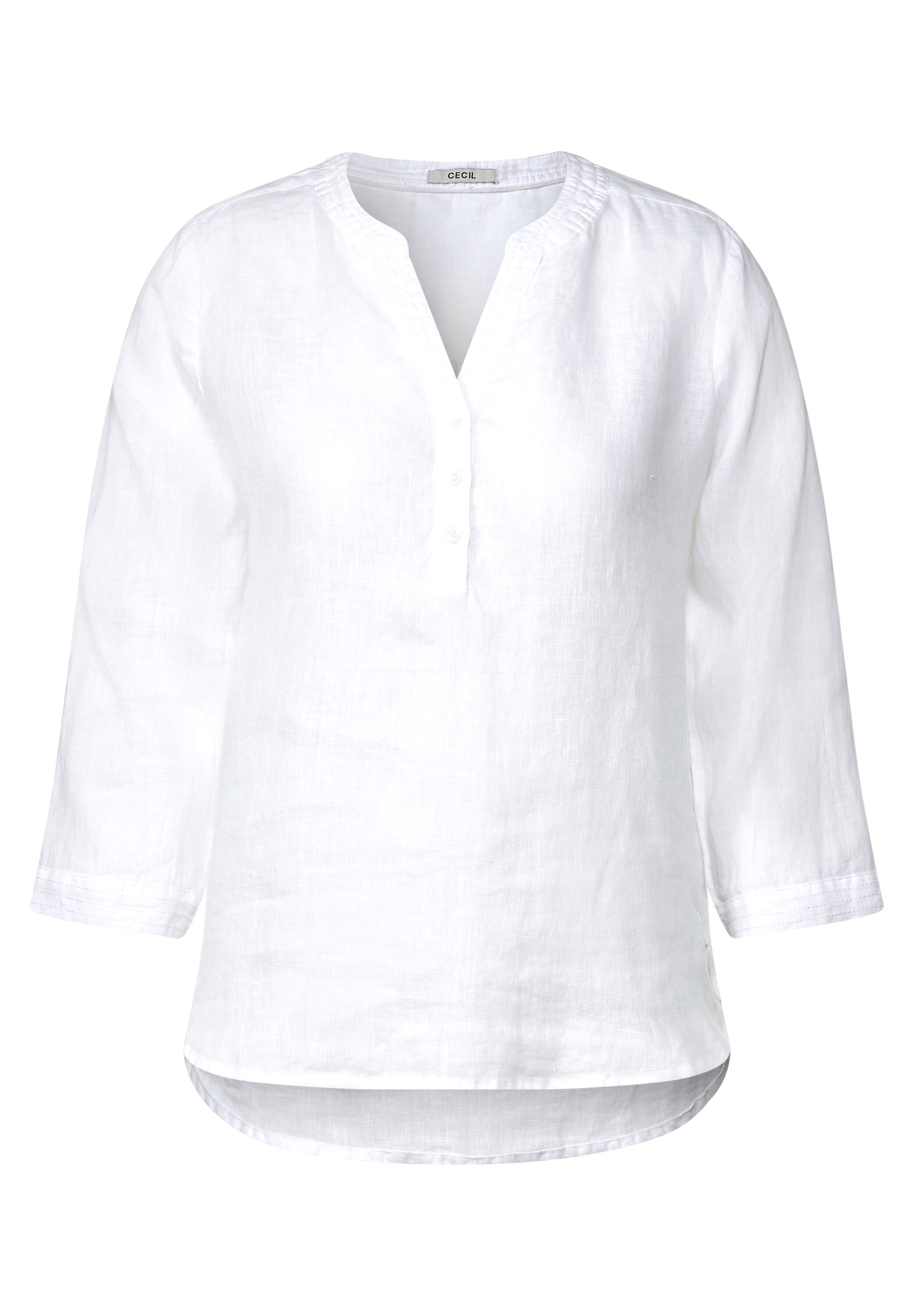 Leinenbluse in Unifarbe