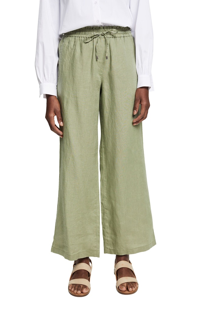 Leinenhose mit weitem Bein