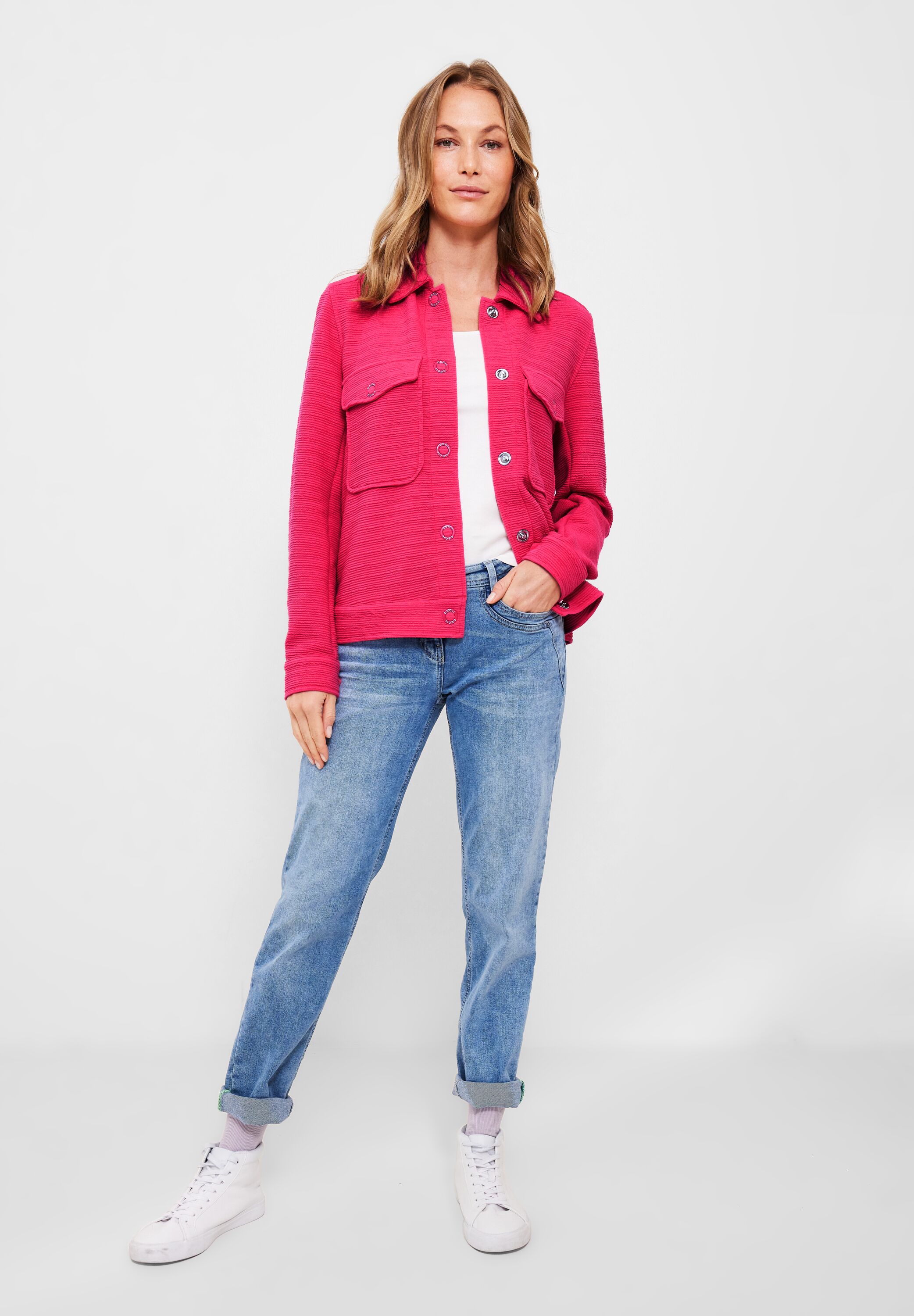 Shirtjacke mit Struktur