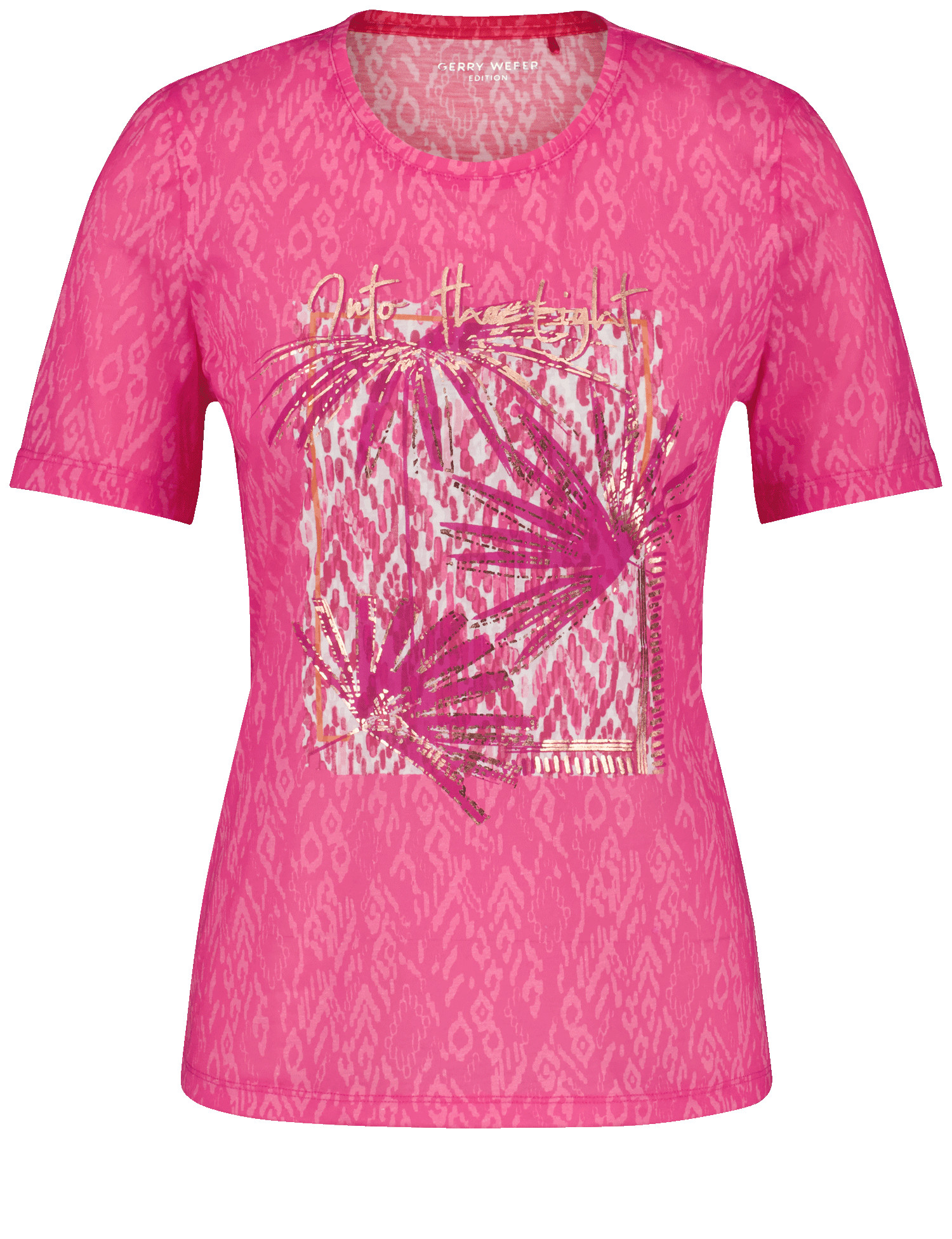 Gemustertes T-Shirt mit Frontprint
