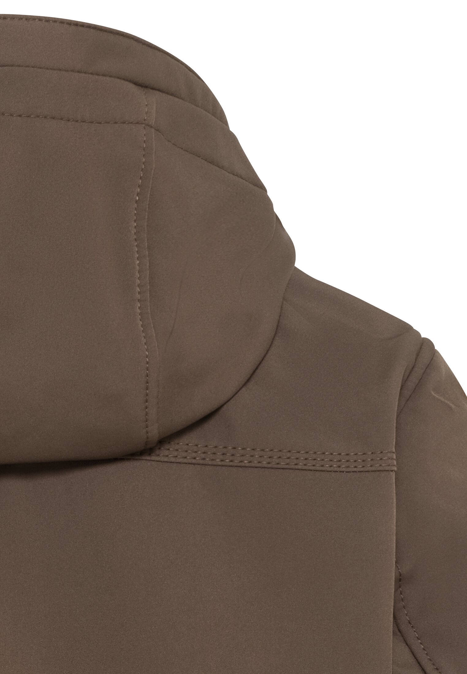 Softshelljacke mit abnehmbarer Kapuze