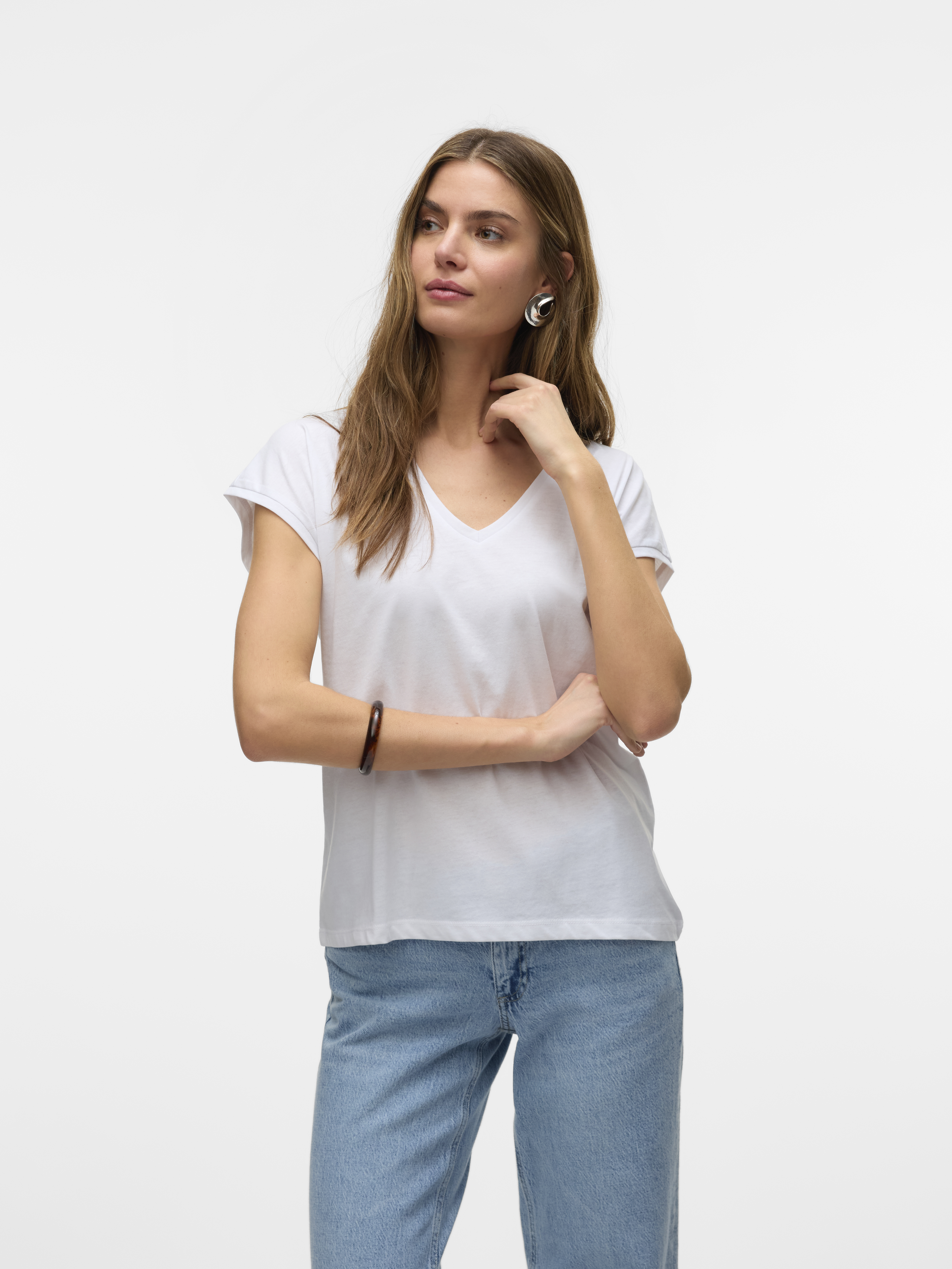 VMLUNA SS V-NECK TEE JRS NOOS