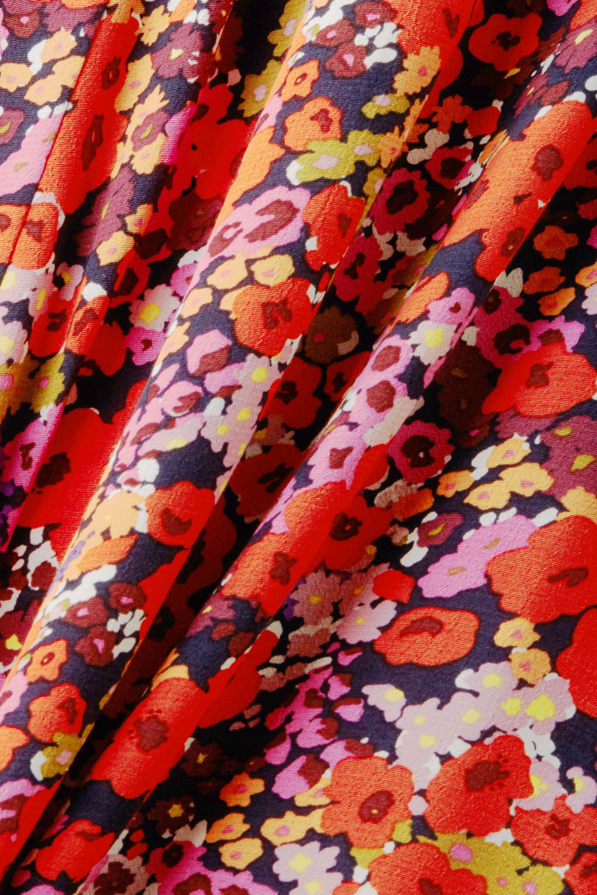 Midirock mit Allover-Blumenmuster