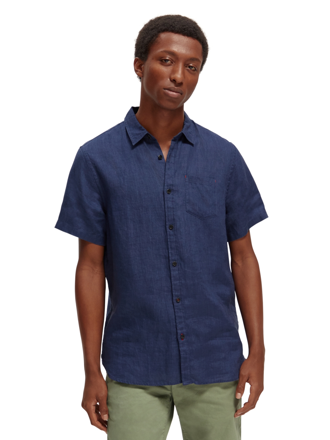 Short sleeve linen shirt