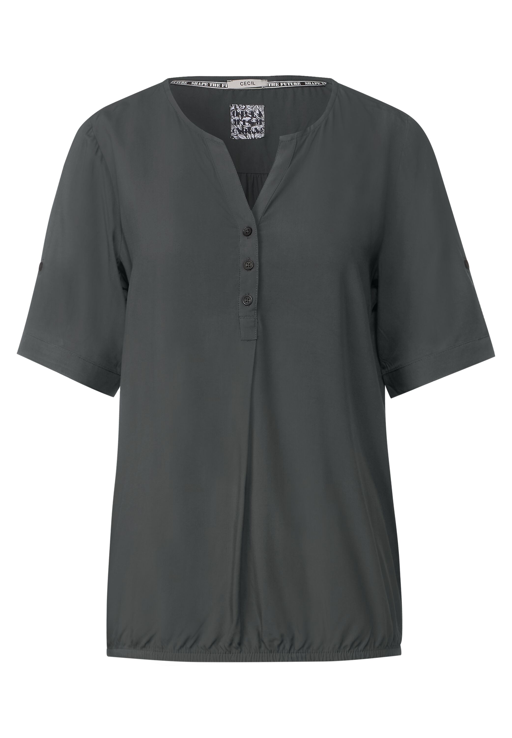 Unifarbene Basic Bluse