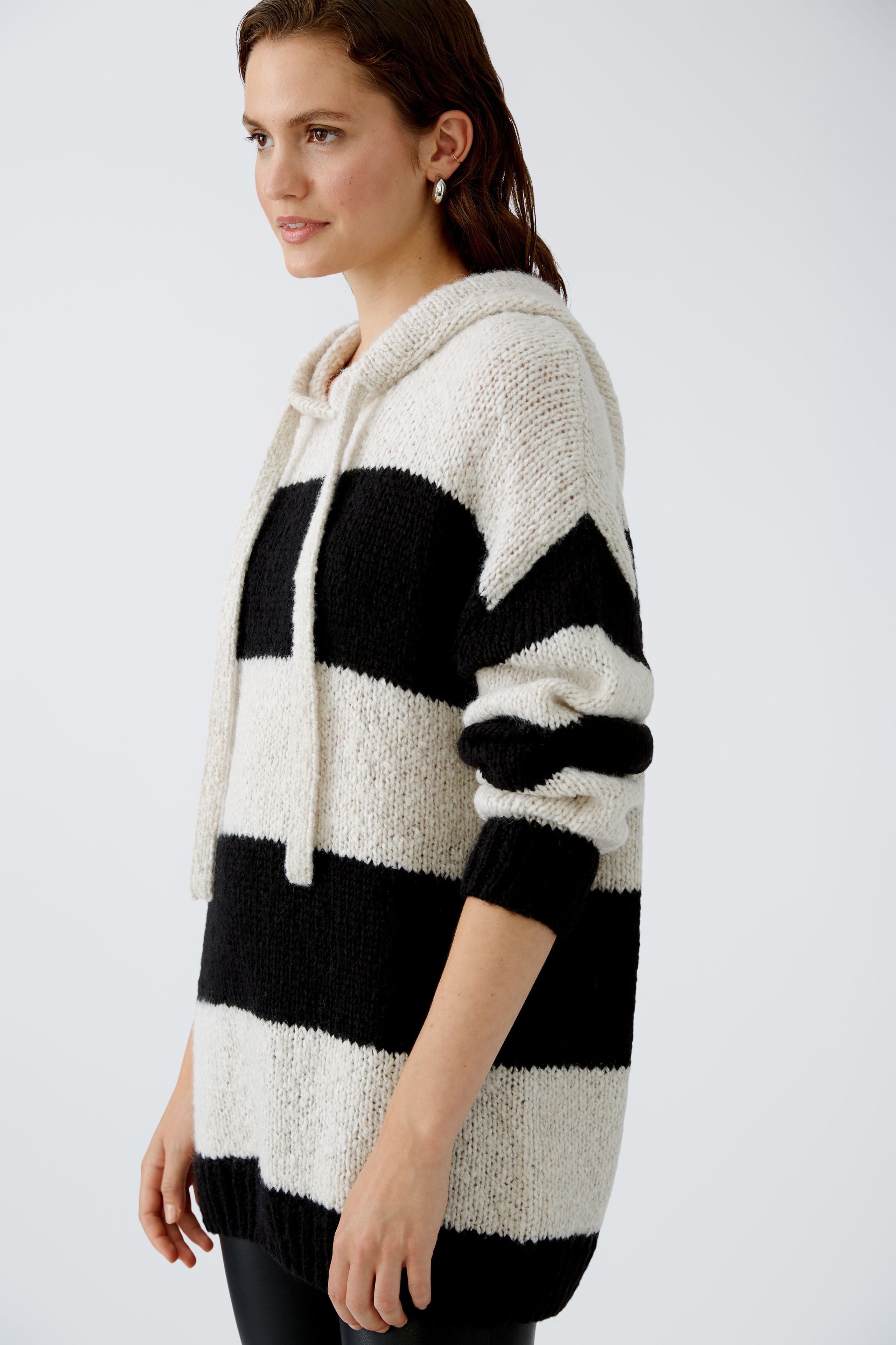 Kapuzenpullover mit Wolle und Mohair