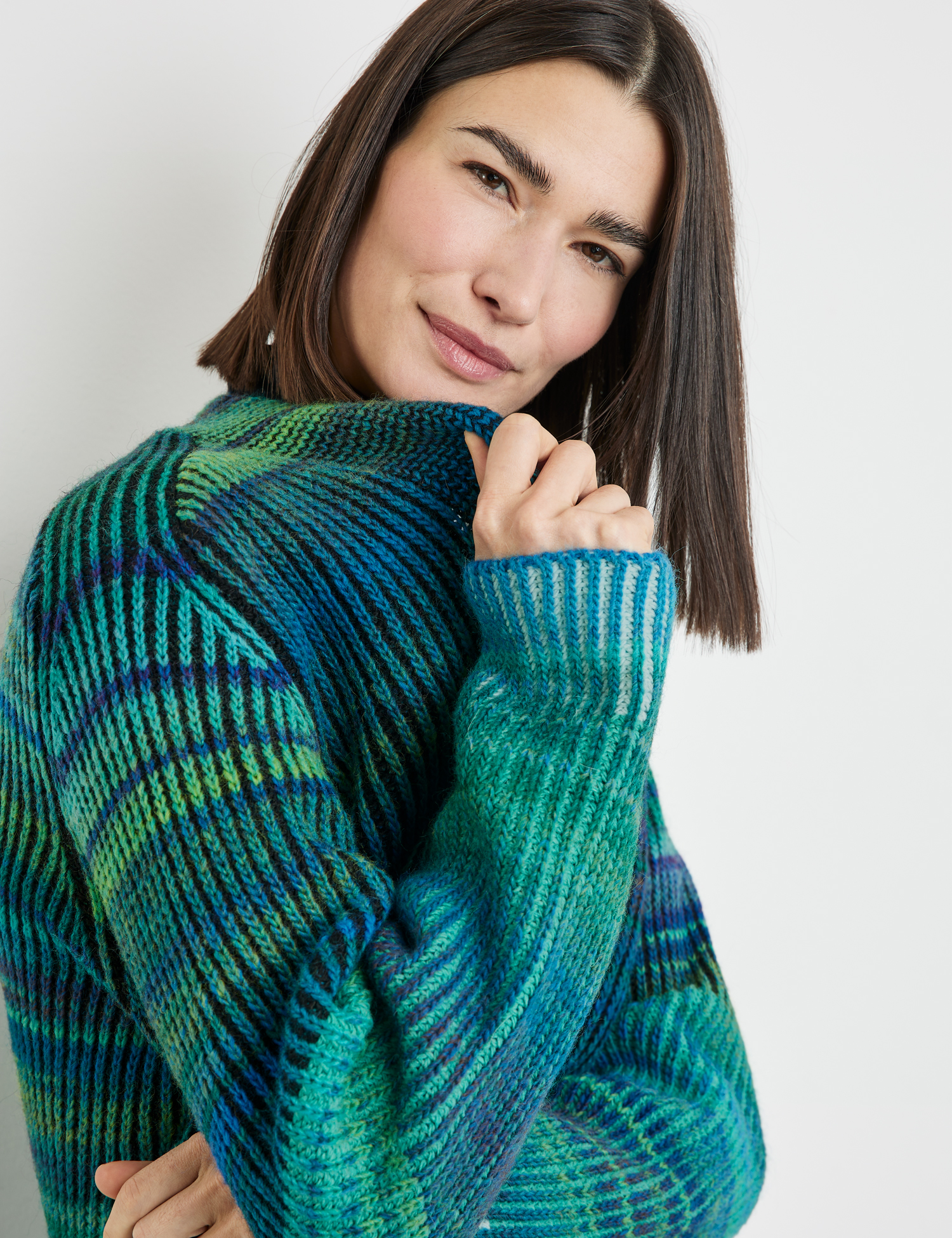 Langer Cardigan mit Rippstrick
