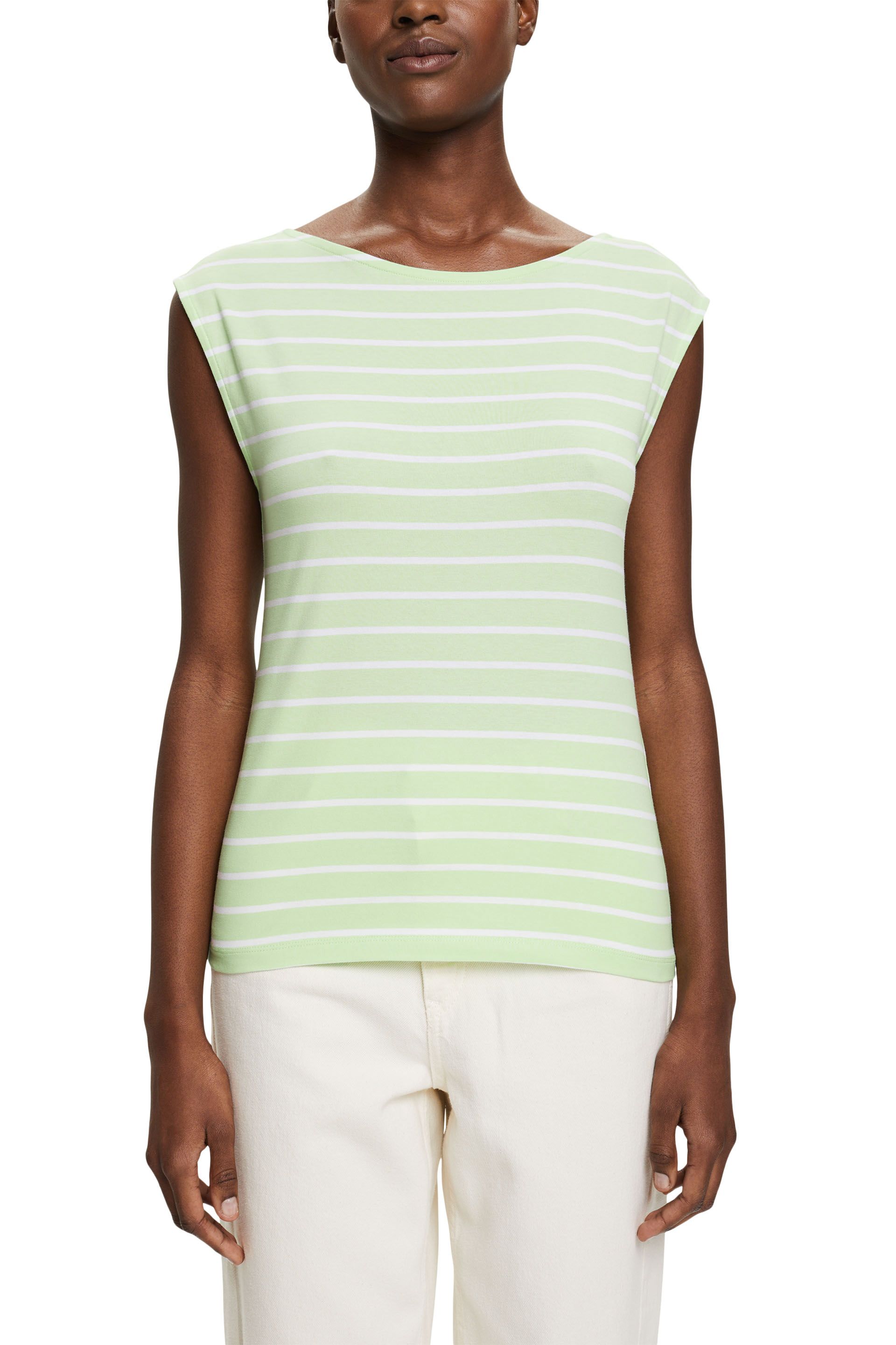 Gestreiftes Baumwoll-T-Shirt