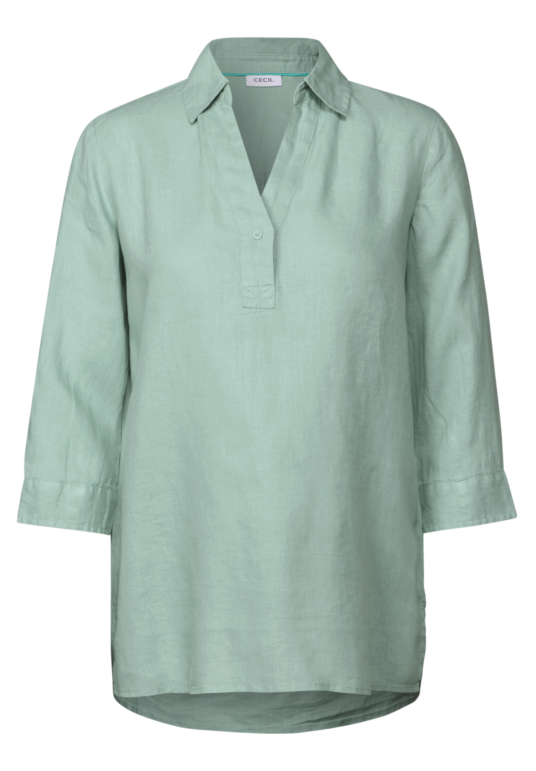 Leinen-Longbluse