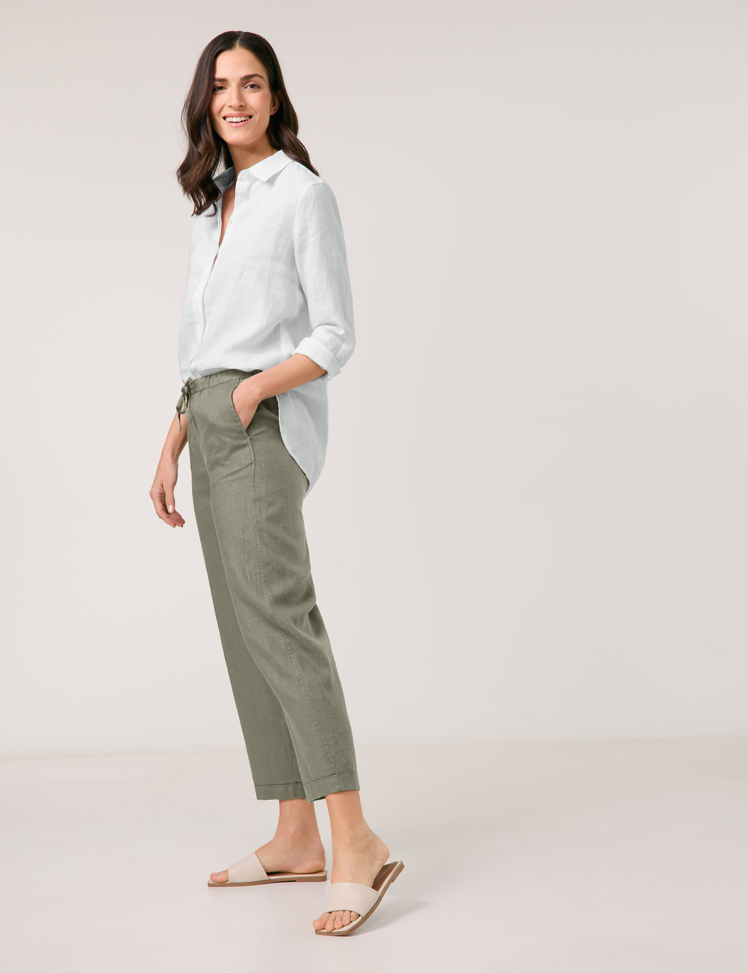 7/8 Schlupfhose aus Leinen