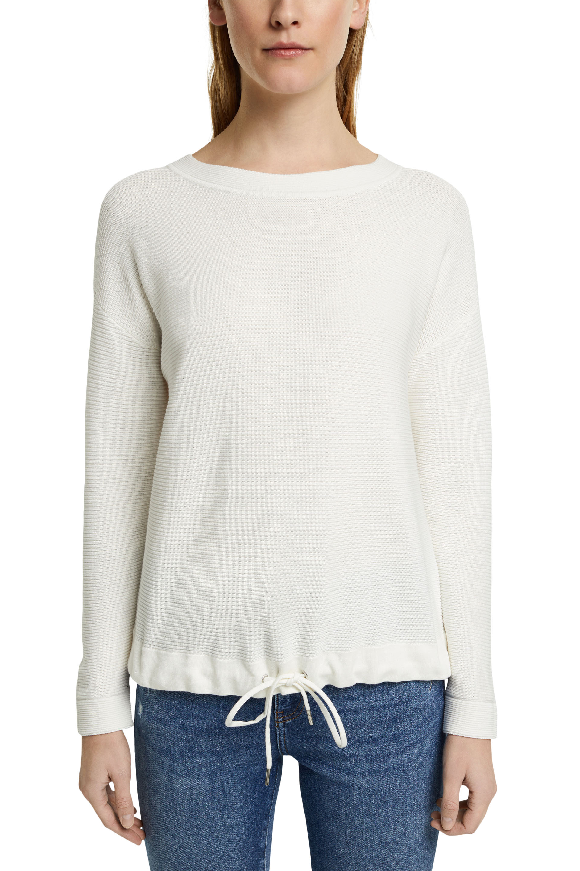 Struktur-Pullover mit Organic Cotton