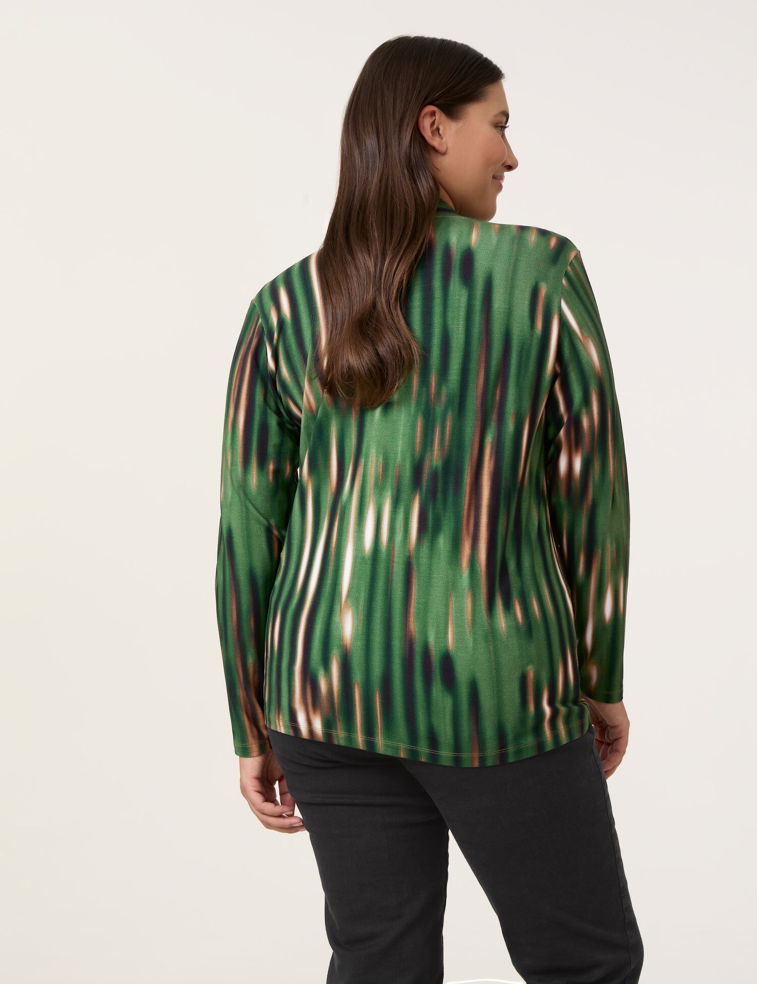 Langarmshirt mit Kelchkragen