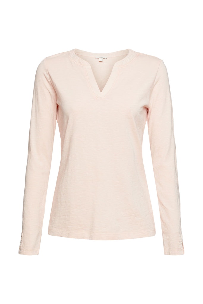 Longsleeve mit Kelchausschnitt, Bio-Baumwolle