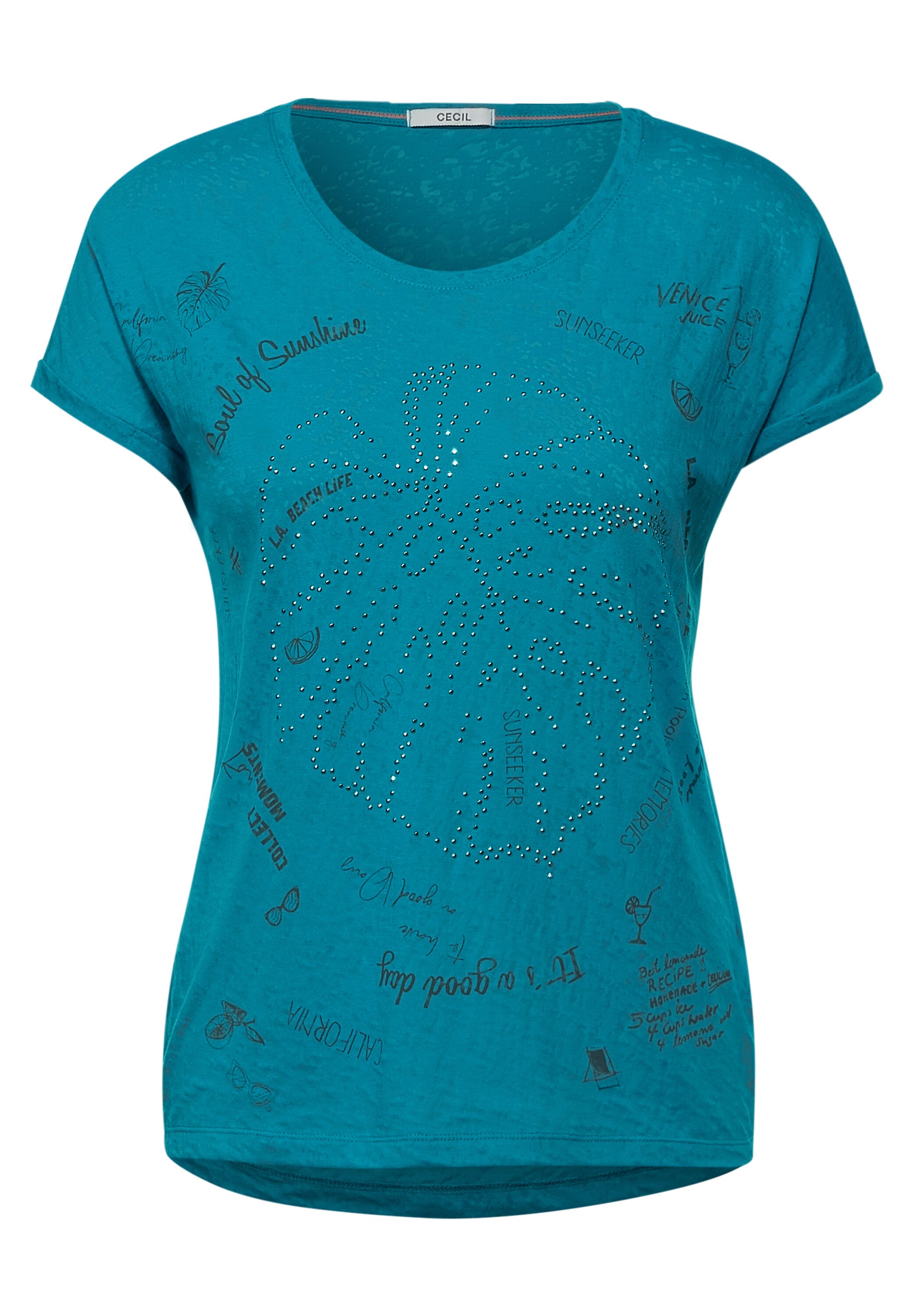 T-Shirt mit Burnout-Optik