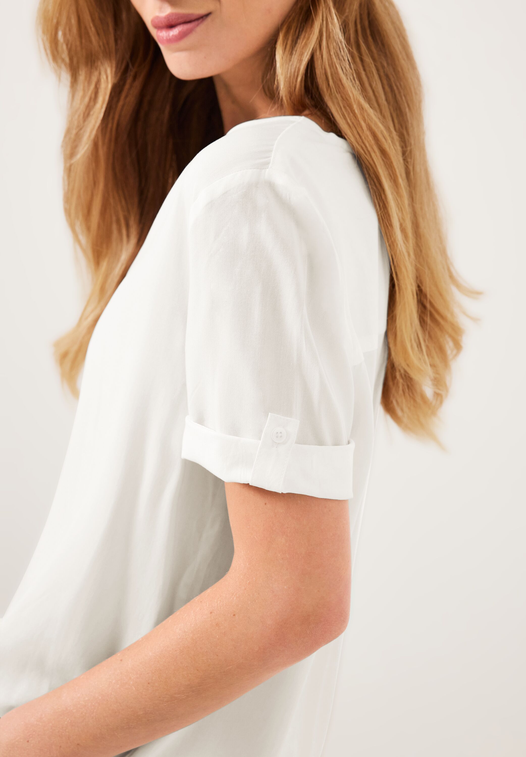 Unifarbene Basic Bluse