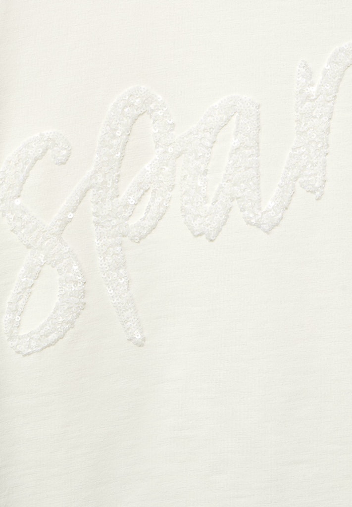 Shirt mit glänzendem Wording