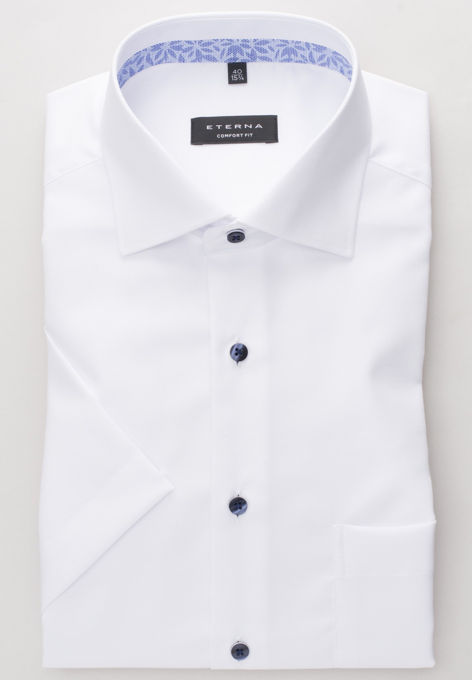 ETERNA KURZARM HEMD COMFORT FIT NATTÉ