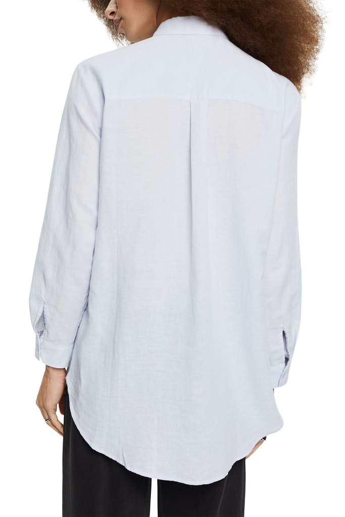 Aus Leinen-Mix: Oversize Bluse