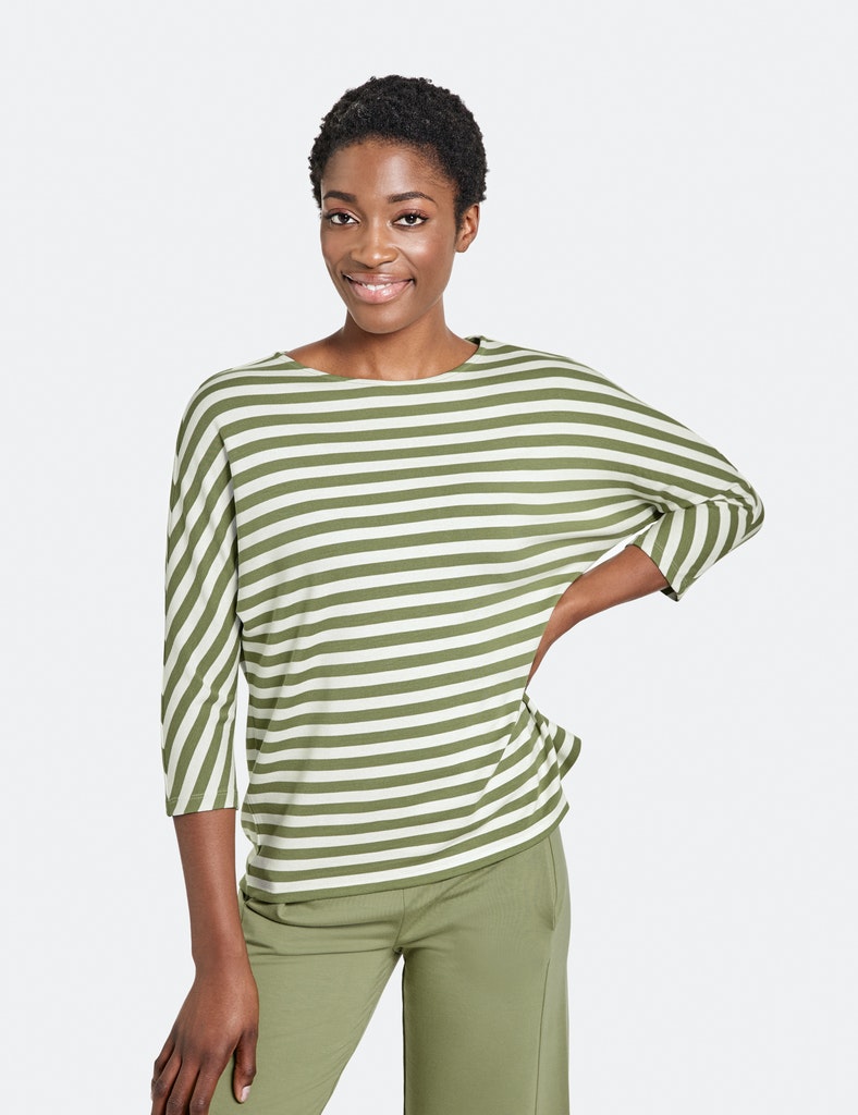 Geringeltes 3/4 Arm Shirt EcoVero