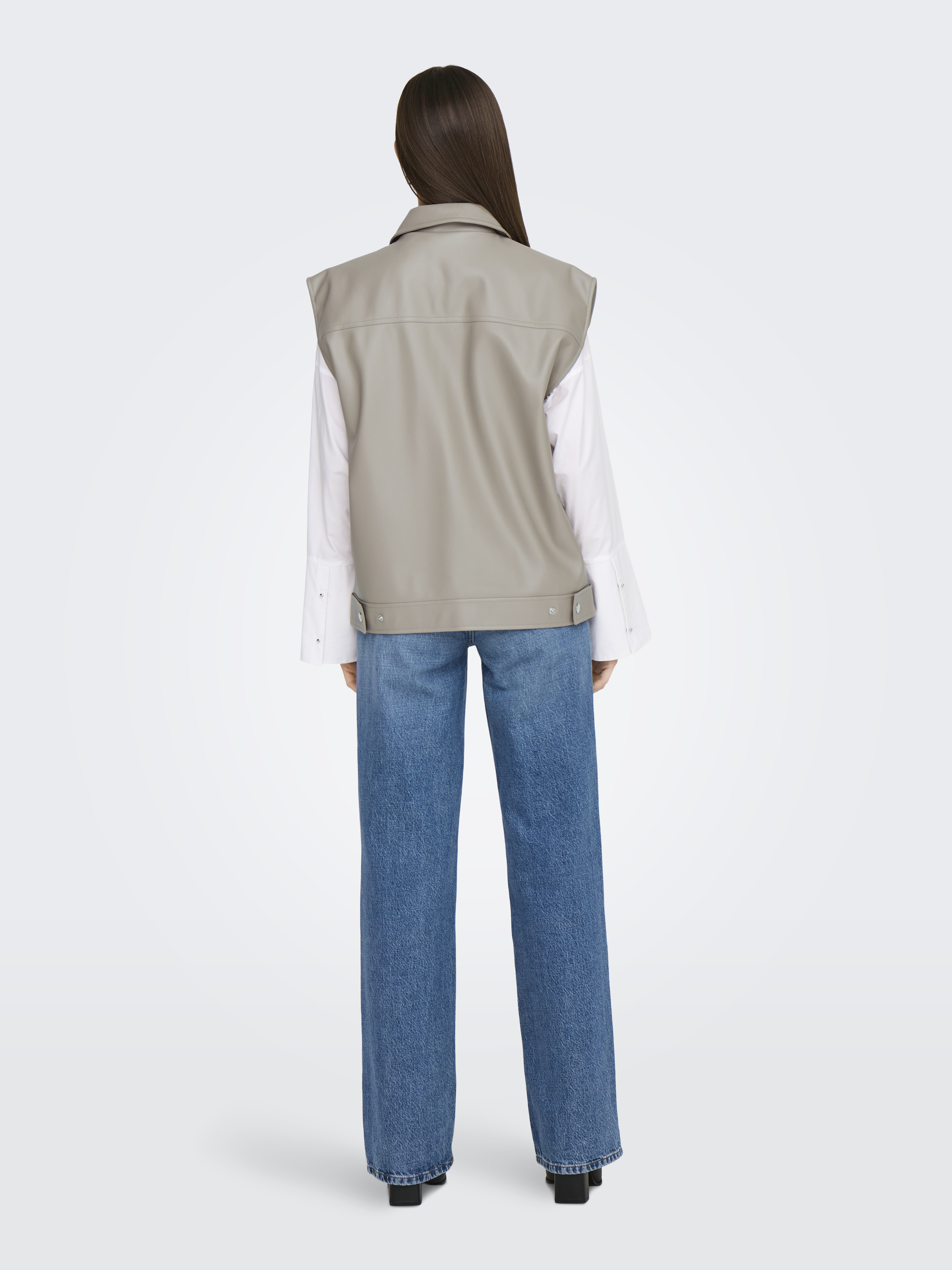 ONLSARAMY FAUX LEATHER WAISTCOAT OY OTW