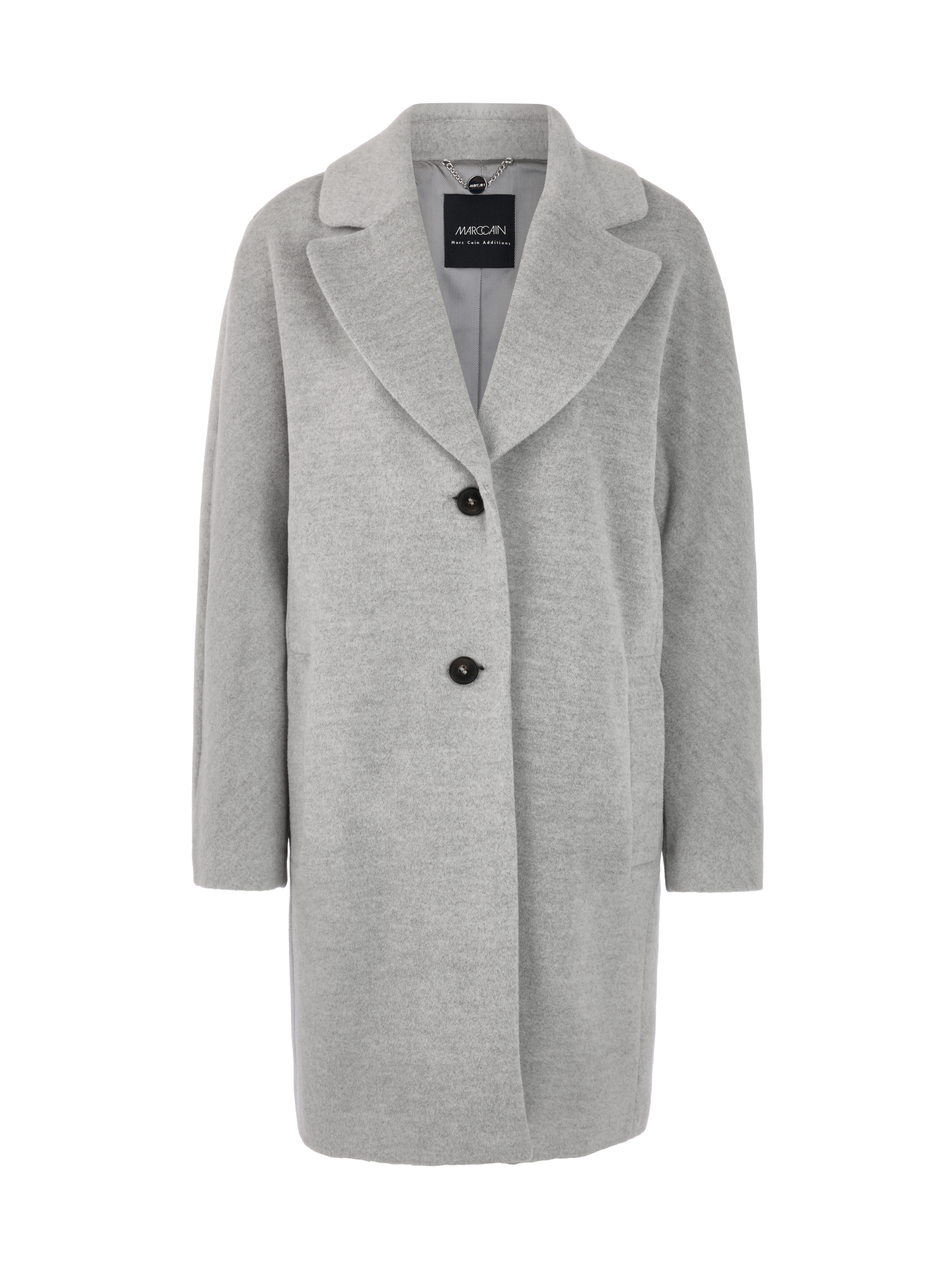 Weiter Mantel aus Alpaka-Woll-Mix