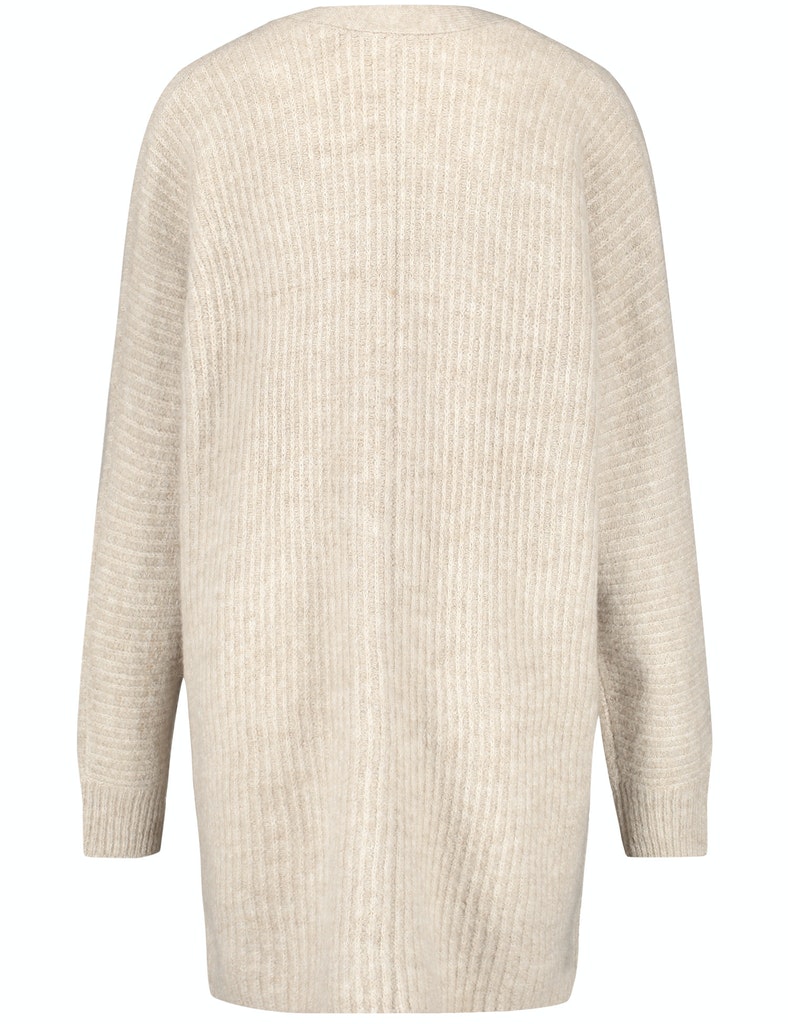 Hüftbedeckende Strickjacke