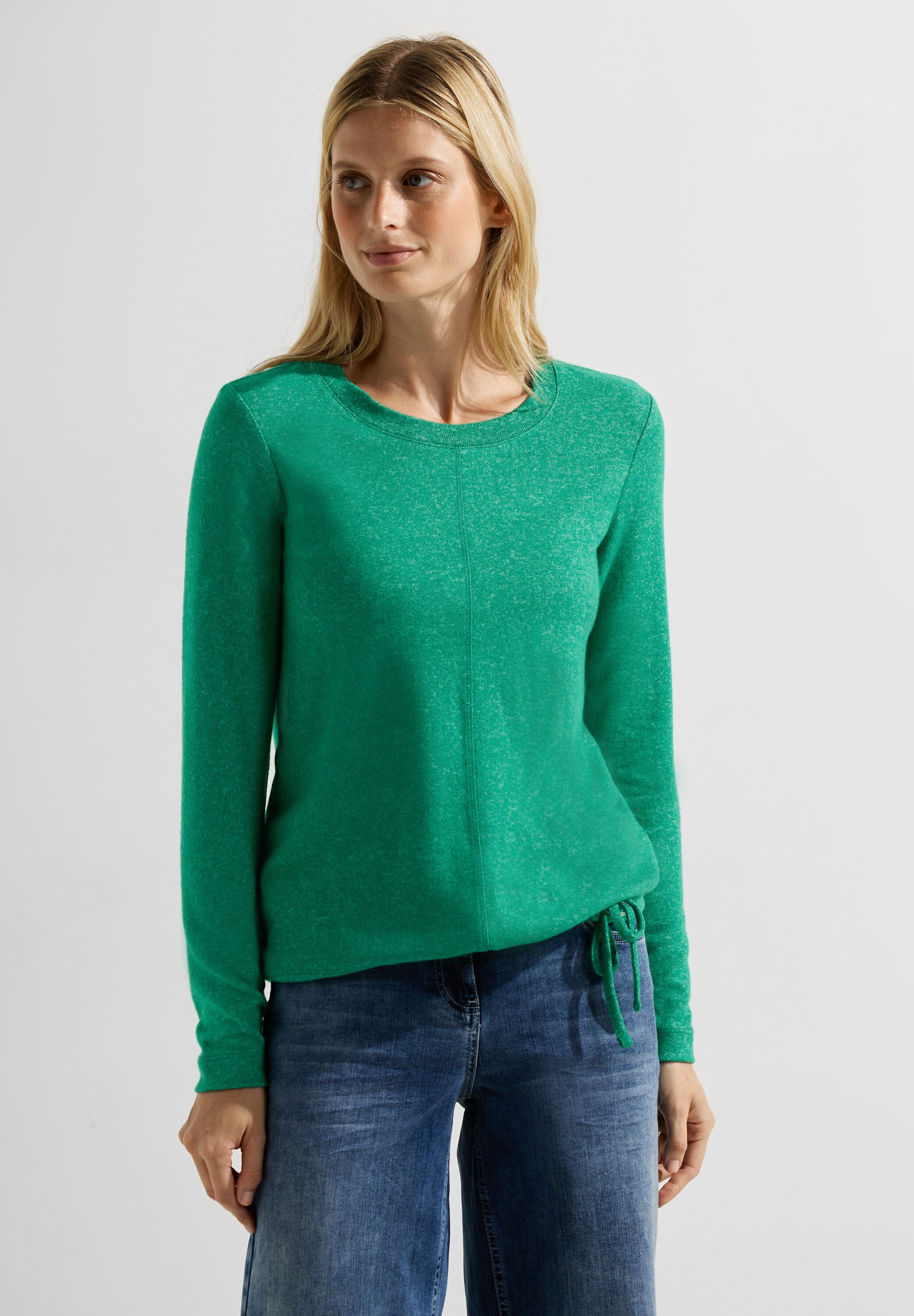 Cosy Melange Langarmshirt