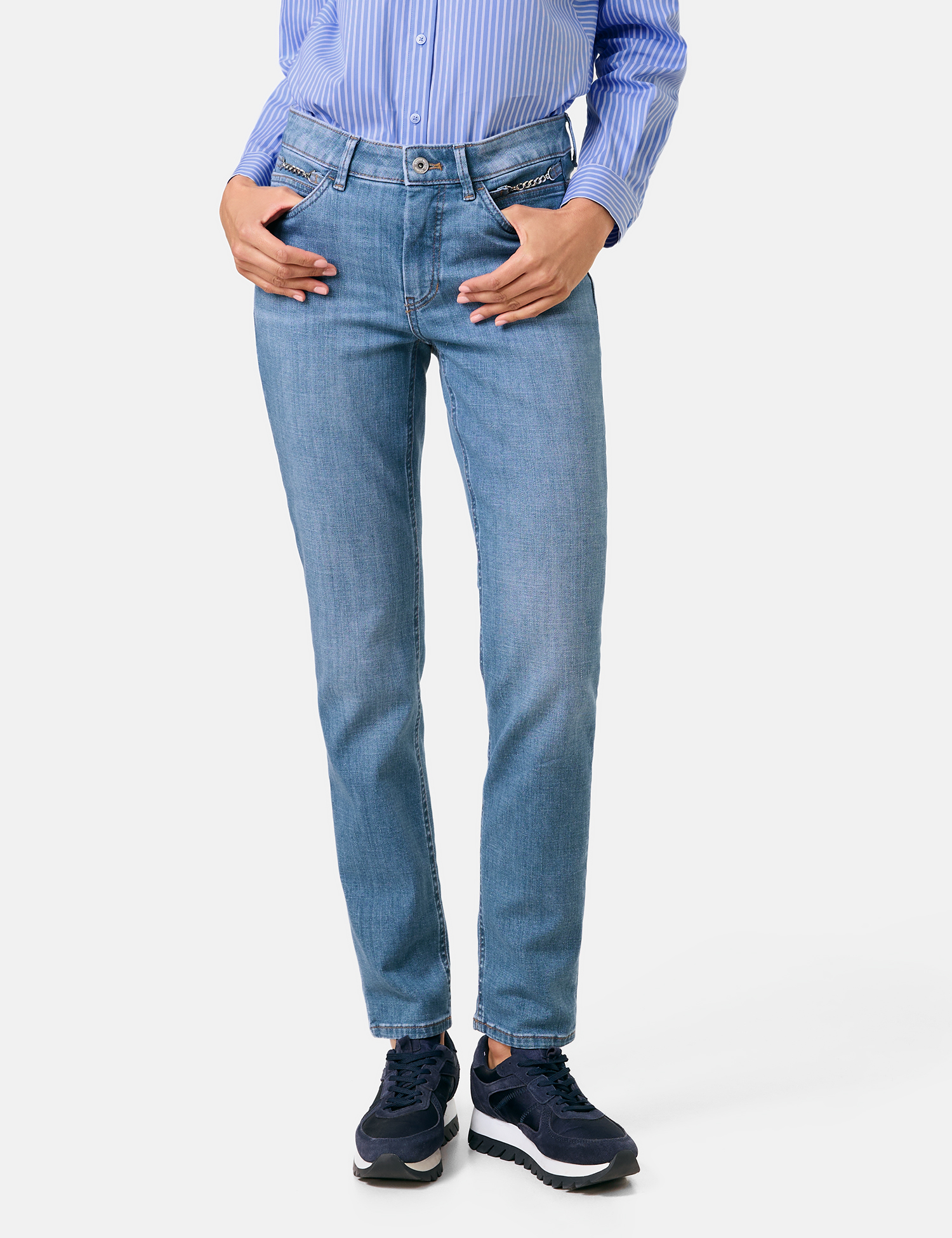 7/8 Jeans SOL꞉INE Slim Fit mit Kettendetail