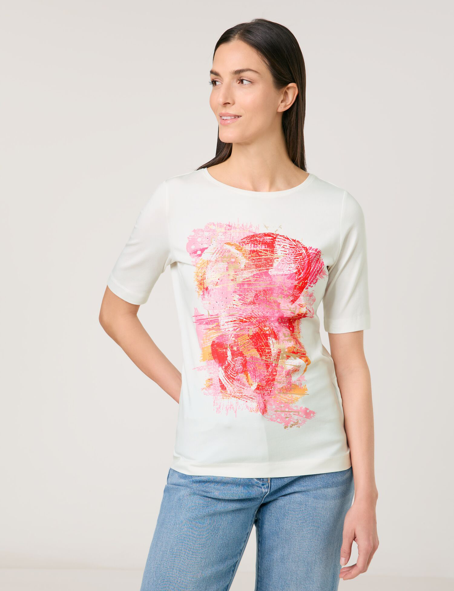Halbarmshirt mit Frontprint