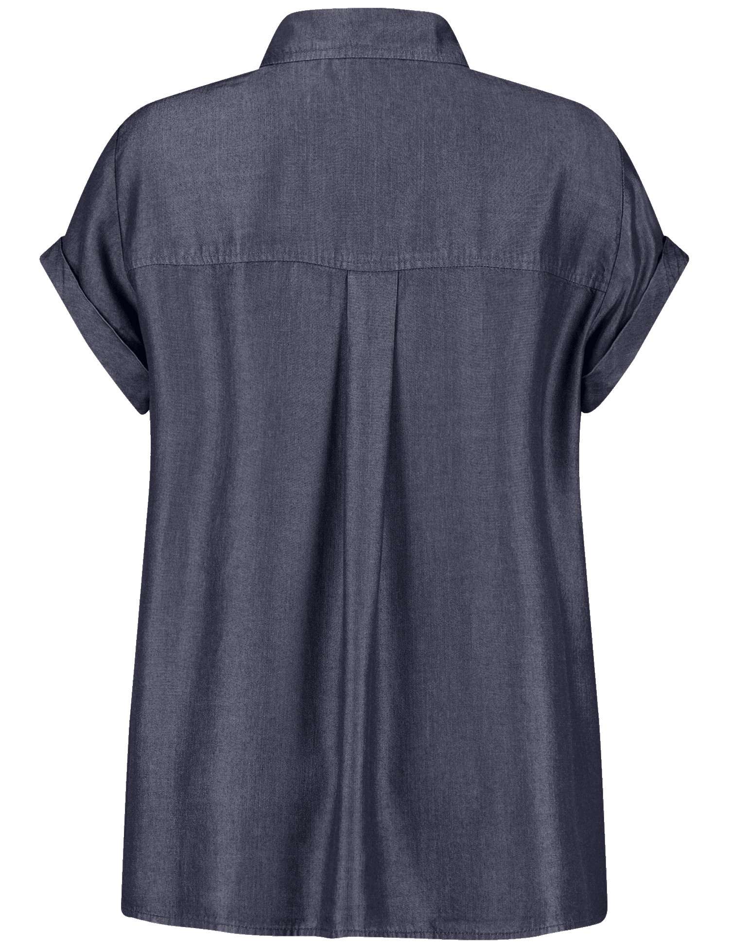 Kurzarmbluse im Jeans-Look