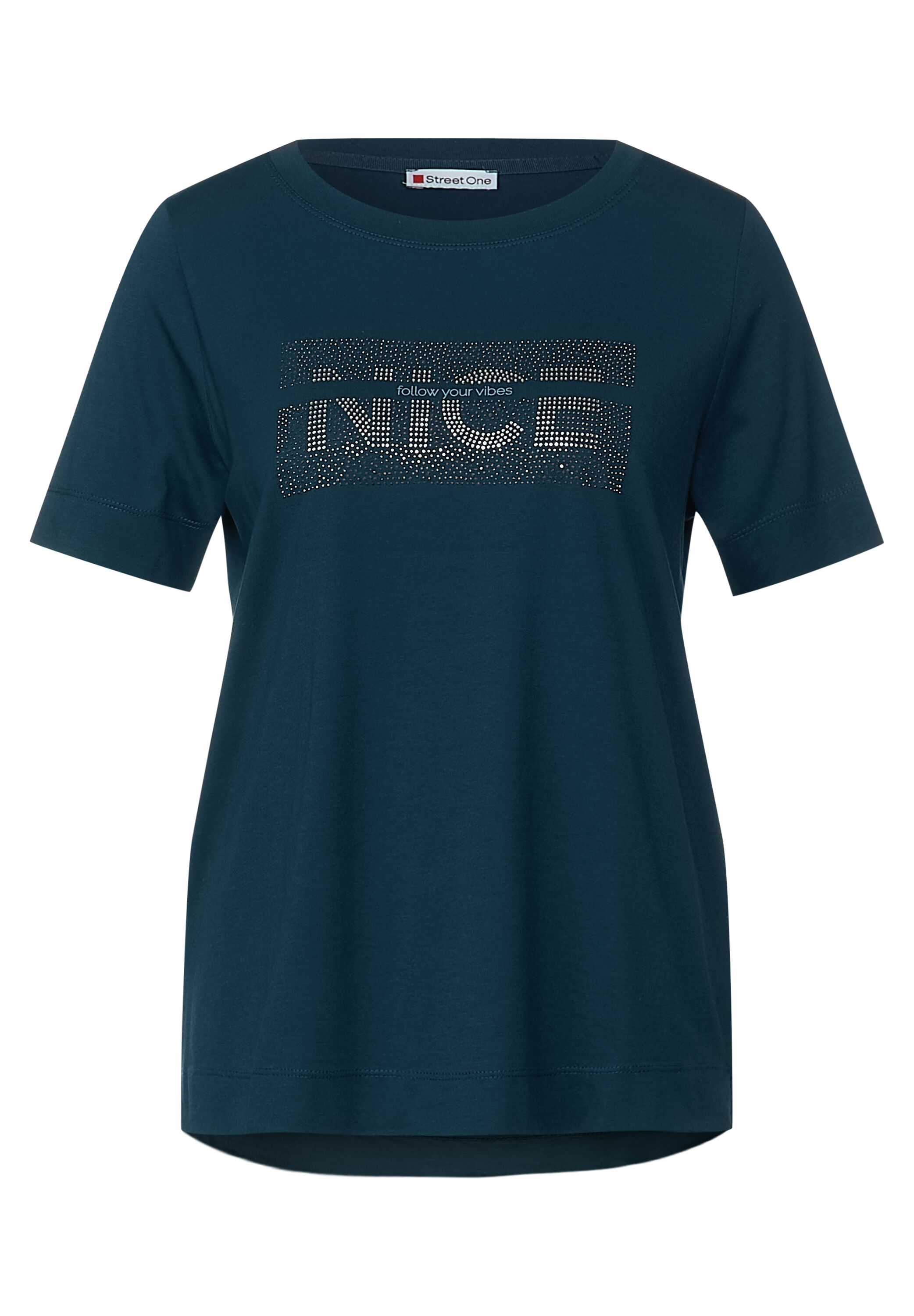 T-Shirt mit Steinchendetail