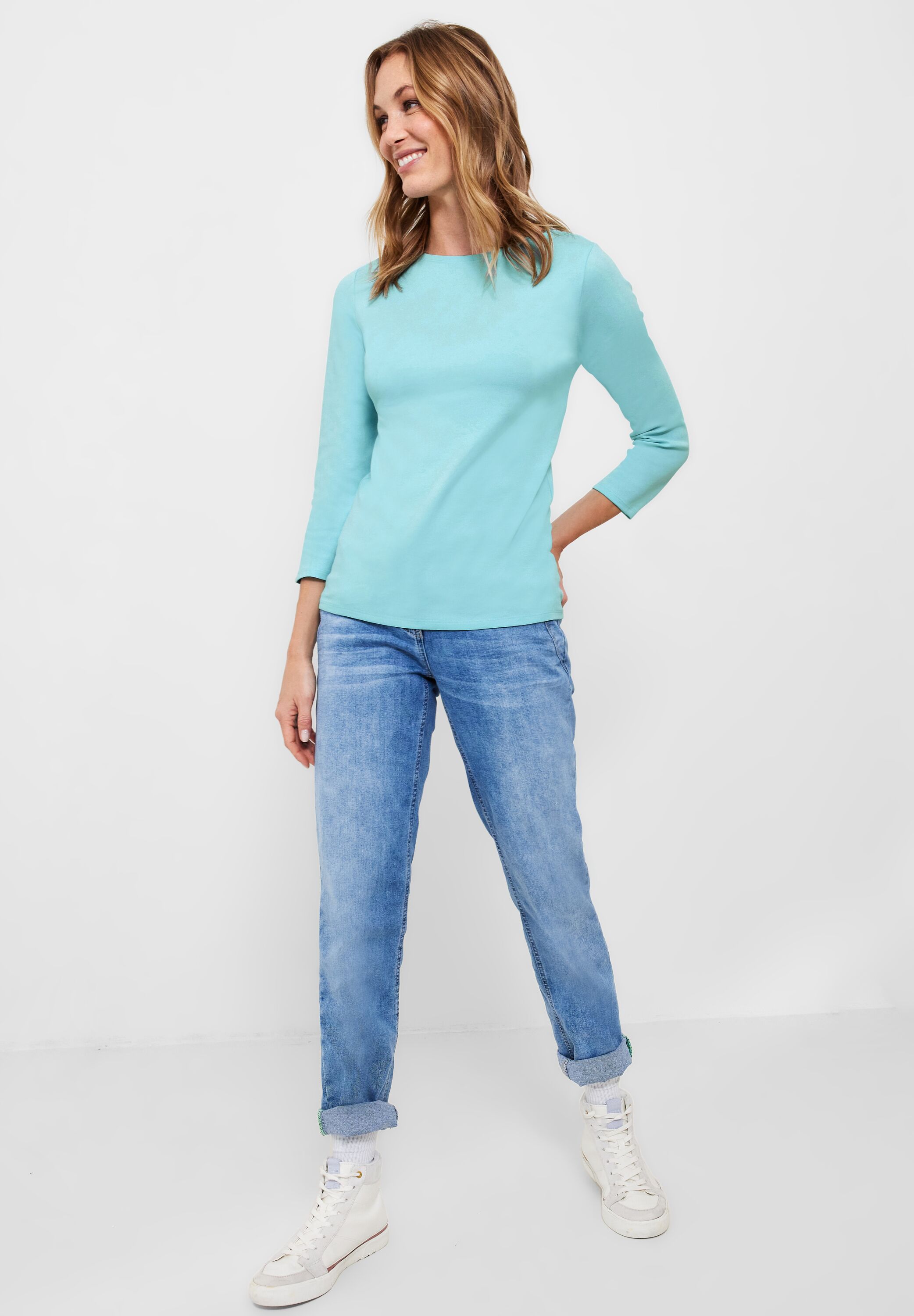 Basic Shirt in Unifarbe